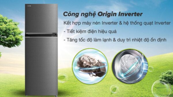Tiết kiệm điện - Tủ lạnh Toshiba Inverter 411 lít GR-RT559WE-PMV(58)-MM