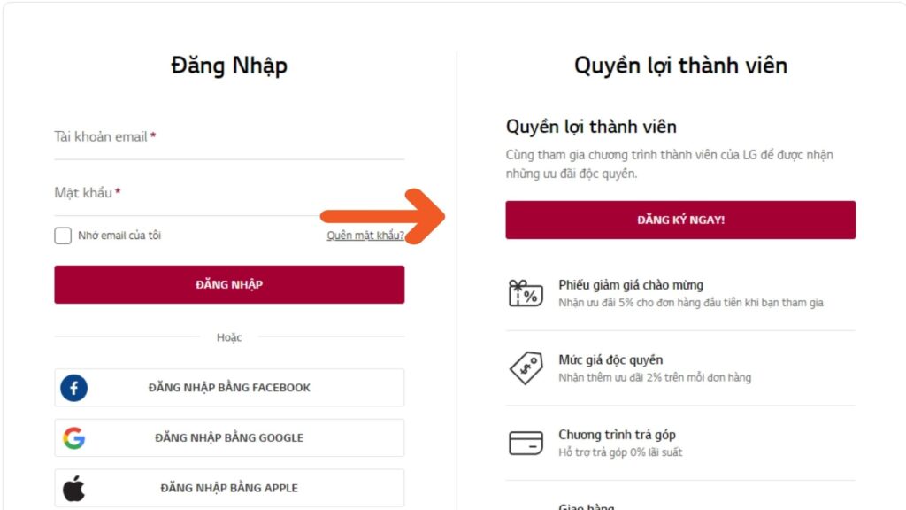 kích hoạt bảo hành máy lạnh LG qua web