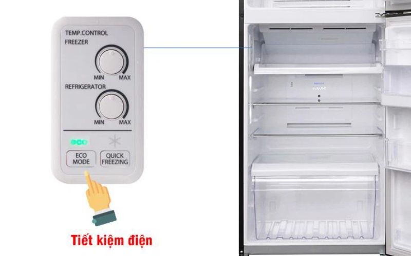 Cách chỉnh tủ lạnh Toshiba tiết kiệm điện