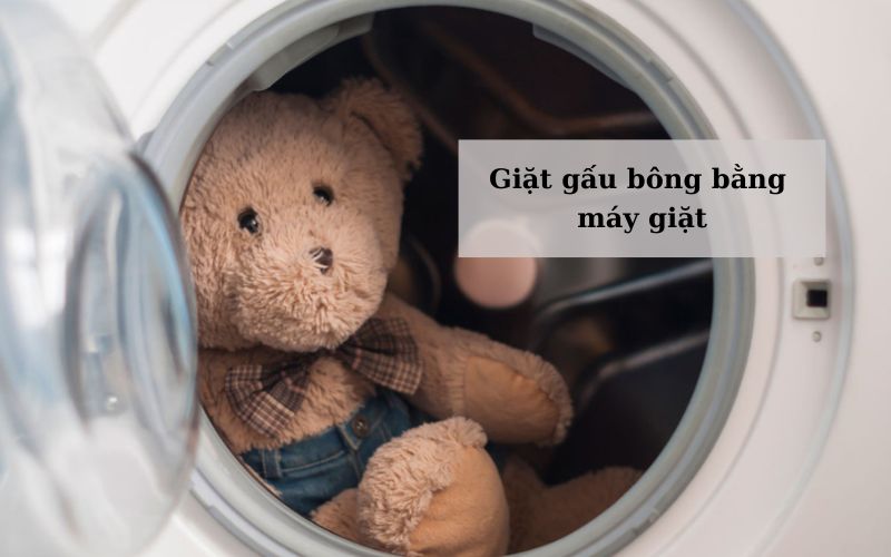 Giặt gấu bông bằng máy giặt