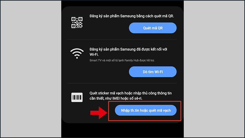  Đăng ký bảo hành Samsung