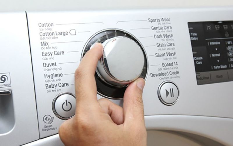 Chọn chế độ giặt chăn trên máy giặt LG 