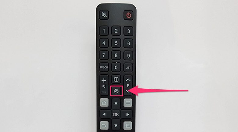 nhấn nút cài đặt trên remote