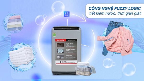 Máy giặt Sharp 7.5 Kg ES-Y75HV-S - Công nghệ giặt