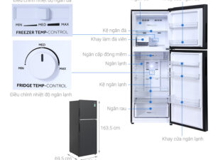 Tủ lạnh Aqua Inverter 328 lít AQR-T380FA(SL)