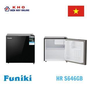 Tủ lạnh Funiki mini HR S646GB | cánh kính 46L 1 cửa 3 HR S646GB