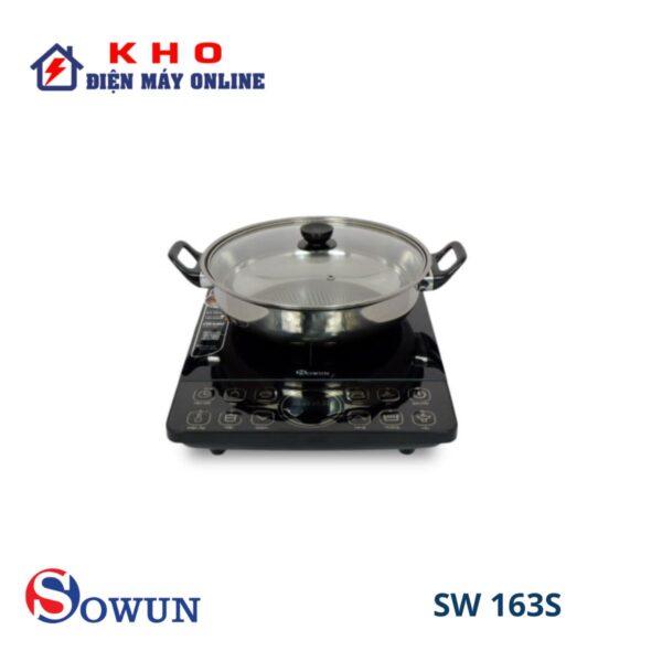 Bếp từ đơn Sowun SW 163S 1 vùng nấu lắp dương ( tặng nồi inox )