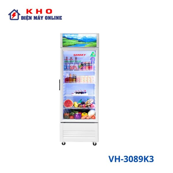 Tủ mát Sanaky VH-3089K3 | 300L 1 cánh Inverter dàn đồng