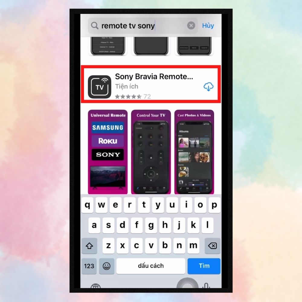 Hướng dẫn cài đặt điều khiển tivi Sony bằng điện thoại iPhone bước 1 Hướng dẫn cài đặt điều khiển tivi Sony bằng điện thoại iPhone bước 1