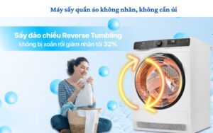 Máy sấy quần áo không nhăn