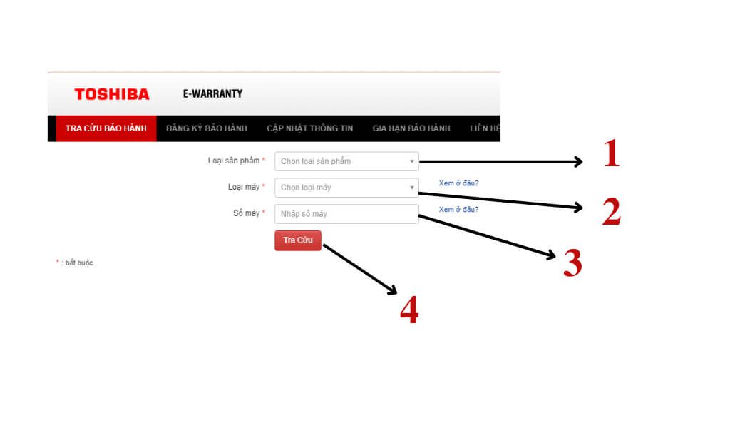 Cách kích hoạt bảo hành Toshiba và tra cứu bảo hành điện tử Cách kích hoạt bảo hành Toshiba và tra cứu bảo hành điện tử