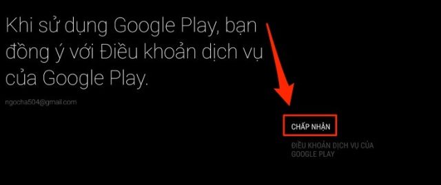 Cách chơi game trên tivi TCL bằng điện thoại đơn giản 1 Chấp nhận điều khoản của Google Play