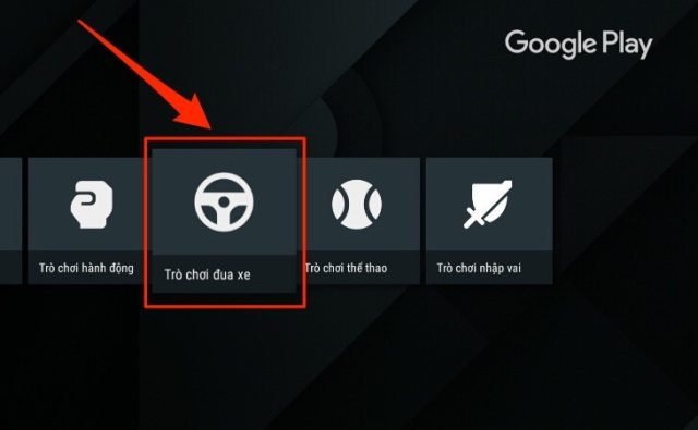 Cách chơi game trên tivi TCL bằng điện thoại đơn giản 3 Chọn thể loại game muốn chơi trên tivi TCL