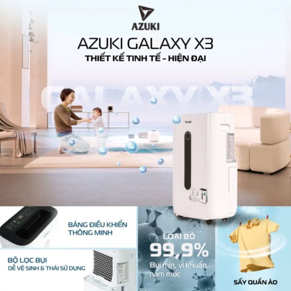 Máy hút ẩm và lọc không khí Azuki Galaxy X3