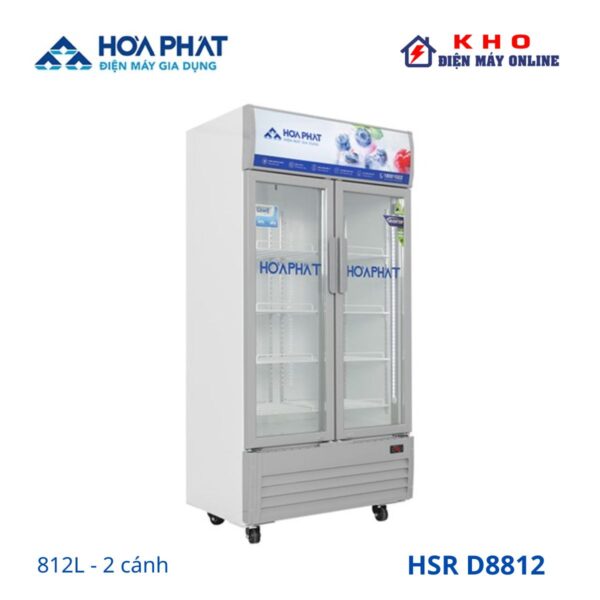 Tủ mát trưng bày Hòa Phát HSR D8812 812 lít Inverter